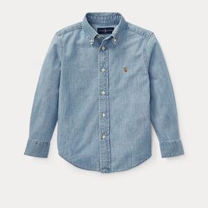 Ralph Lauren Boys' Light Blue Button-Down Chambray Shirt